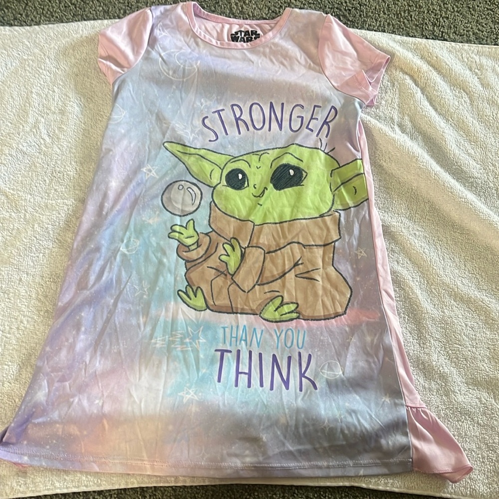 Baby Yoda shirt silk nightgown